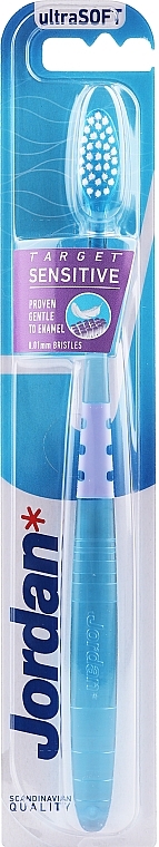 Toothbrush Target Ultra Soft, blue - Jordan Target Sensitive Ultrasoft — photo N2