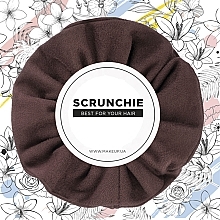 Fragrances, Perfumes, Cosmetics Suede Classic Hair Scrunchie, Brown - MakeUp