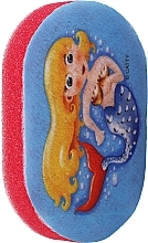 Fragrances, Perfumes, Cosmetics Kids Bath Sponge, red with mermaid - LULA