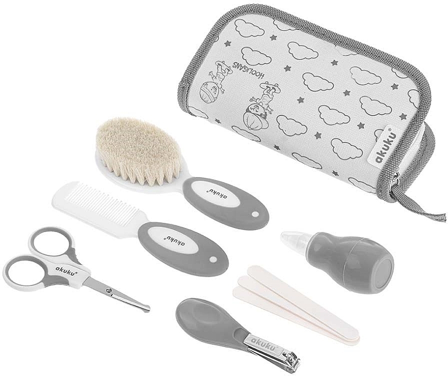 Baby Care Set, grey - Akuku Hooligans Baby Care Starter Kit — photo N2