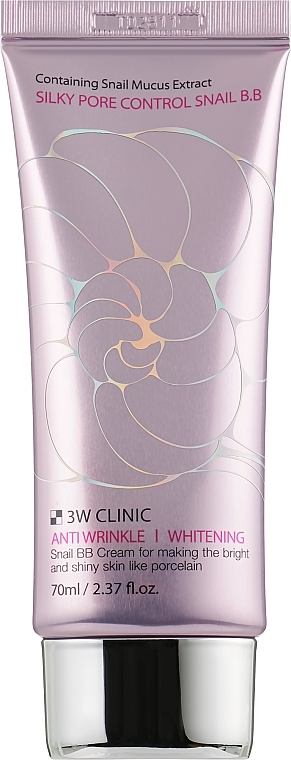 Snail Mucin BB Cream - 3W Clinic Silky Pore Control BB Cream — photo N1