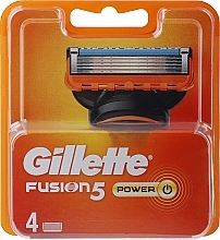 Shaving Razor Refills, 4 pcs. - Gillette Fusion Power — photo N1