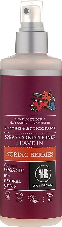 Hair Conditioner Spray "Nordic Berries" - Urtekram Nordic Berries Spray Conditioner Leave In — photo N8