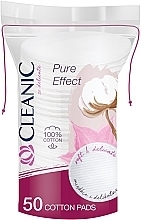 Fragrances, Perfumes, Cosmetics Round Cotton Pads, 50 pcs - Cleanic Pure Effect