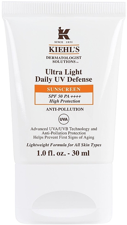 Sunscreen Fluid SPF50 - Kiehl`s Dermatologist Solutions Ultra Light Daily UV Defense SPF 50 — photo N1