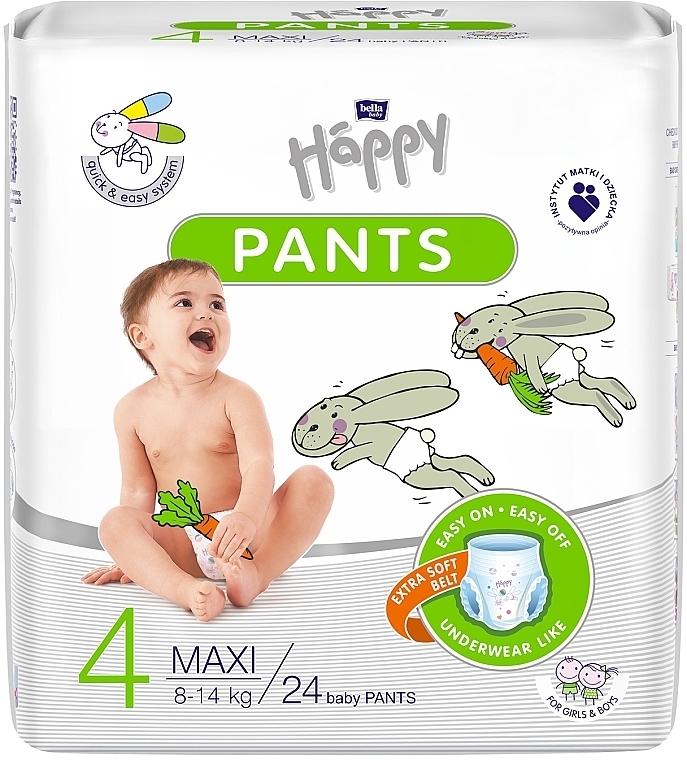 Baby Diapers 8-18 kg, size 4, 24 pcs - Bella Baby Happy — photo N1