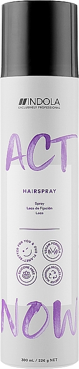 Medium Hold Hair Spray - Indola Act Now! Hairspray — photo N1