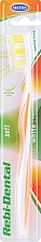 Fragrances, Perfumes, Cosmetics Rebi-Dental Toothbrush M55, soft, yellow-orange - Mattes