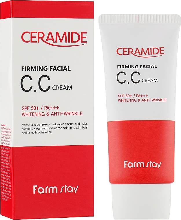 Firming Ceramide Facial CC Cream SPF50+ - Farmstay Ceramide Firming Facial CC Cream — photo N1