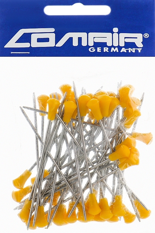 Metallic Hair Roller Pins, 8.5 cm, yellow - Comair — photo N1