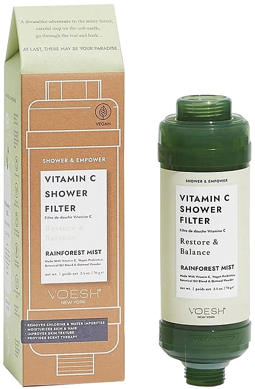 Rainforest Shower Filter - Voesh Vitamin C Shower Filter Rainforest Mist — photo N1