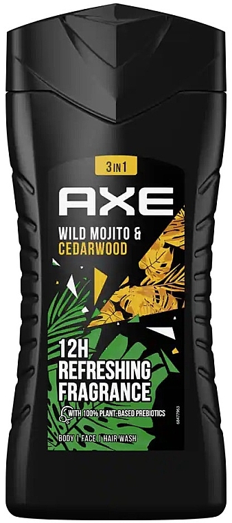 Shampoo & Shower Gel 3in1 - Axe Wild Green Mojito & Cedarwood Body, Face, Hair Wash — photo N6