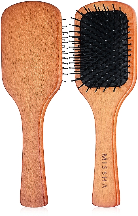 Hairbrush - Missha Wooden Cushion Medium Hair Brush — photo N1