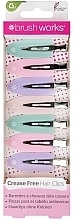 Fragrances, Perfumes, Cosmetics Click-Click Hair Clips, 8 pcs - Brushworks Pastel No Crease Clips