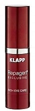 Fragrances, Perfumes, Cosmetics Nourishing Eye Cream - Klapp Repagen Exclusive Rich Eye Care