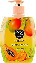 Liquid Gel Soap "Papaya & Mango", polymer bottle - Shik Nectar — photo N7