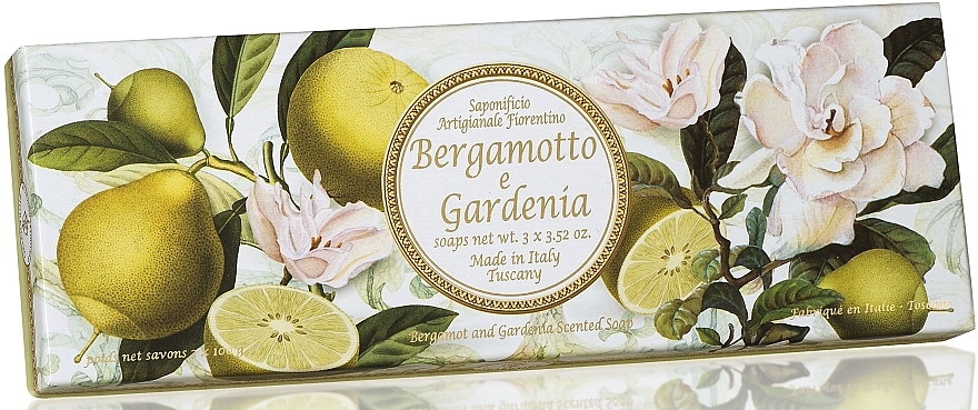 Natural Soap Set "Bergamot and Gardenia" - Saponificio Artigianale Fiorentino Bergamot & Gardenia — photo N1