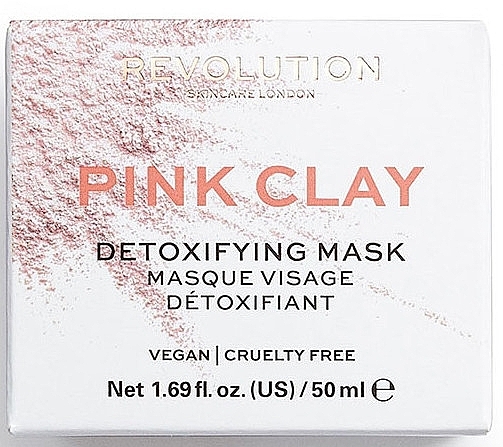 Detox Face Mask - Makeup Revolution Skincare Pink Clay Detoxifying Face Mask — photo N2