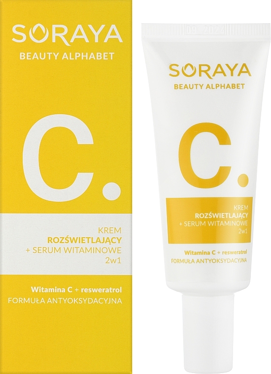 Brightening Cream + Vitamin Serum 2in1 - Soraya Beauty Alphabet Vitamin C+ Resveratrol — photo N6