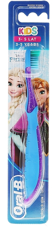 Soft Toothbrush Kids 3-5, Frozen Elsa, purple & blue - Oral-B Kids — photo N2