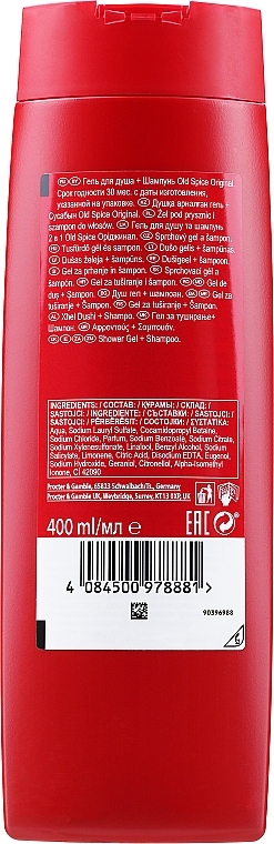 3in1 Shampoo & Shower Gel - Old Spice Original Shower Gel + Shampoo 3 in 1 — photo N2