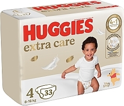 Extra Care Diapers, size 4, 8-16 kg, 33 pcs. - Huggies — photo N2