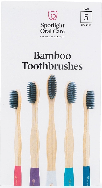 Bamboo Toothbrush Set - Spotlight Oral Care 5-Pack Bamboo Toothbrushes — photo N2