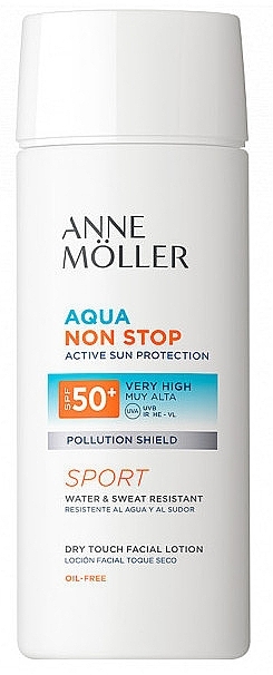Sunscreen Face Lotion - Anne Moller Aqua Non Stop Dry Touch Facial Lotion SPF50 — photo N2