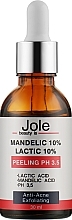 Fragrances, Perfumes, Cosmetics Face Peeling with Mandelic & Lactic Acids - Jole Mandelic 10%+ Lactic 10% Peeling pH 3,5