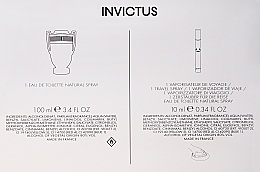 Paco Rabanne Invictus Eau - Set (edt/100ml + edt mini/10ml)  — photo N3