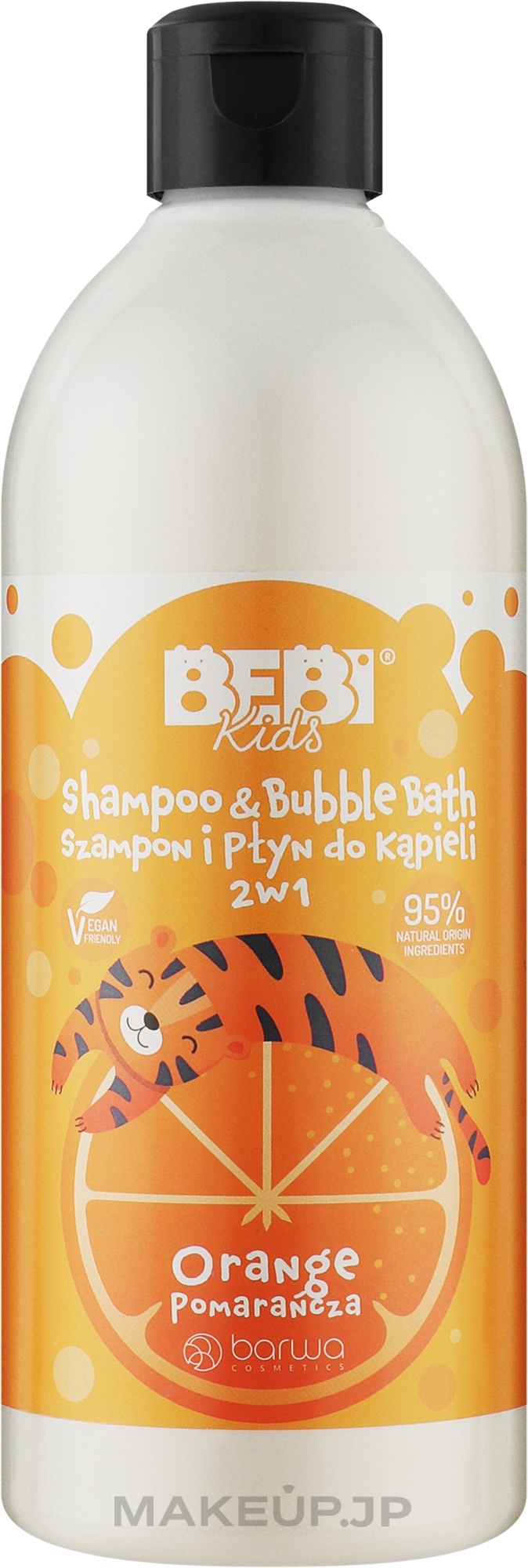 Kids Shampoo & Bath Foam - Barwa Bebi Kids Shampoo & Bubble Bath Orange — photo 500 ml