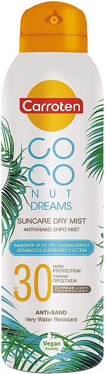 Sunscreen Body Mist - Carroten Coconut Dreams Suncare Dry Mist Spray SPF30 — photo N1