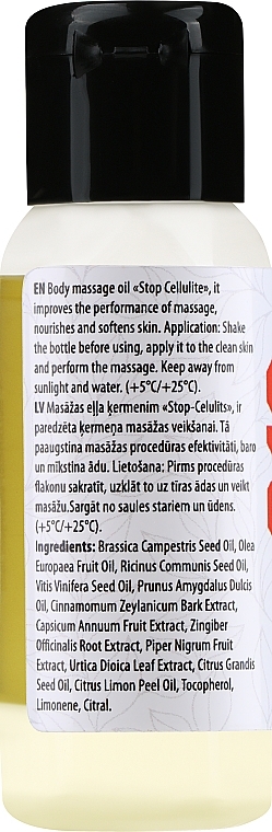 Stop Cellulit Body Massage Oil - Verana Body Massage Oil — photo N2