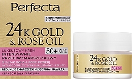 Luxury Intensive Anti-Wrinkle Face Cream - Perfecta 24k Gold & Rose Oil Anti-Wrinkle Cream 50+ — photo N1