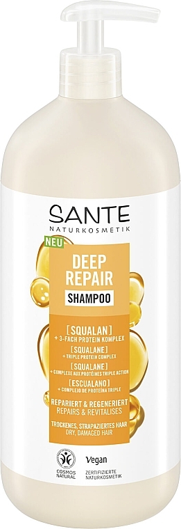 Repairing Squalane Bio Shampoo for Dry & Damaged Hair - Sante Deep Repair Shampoo	 — photo N3