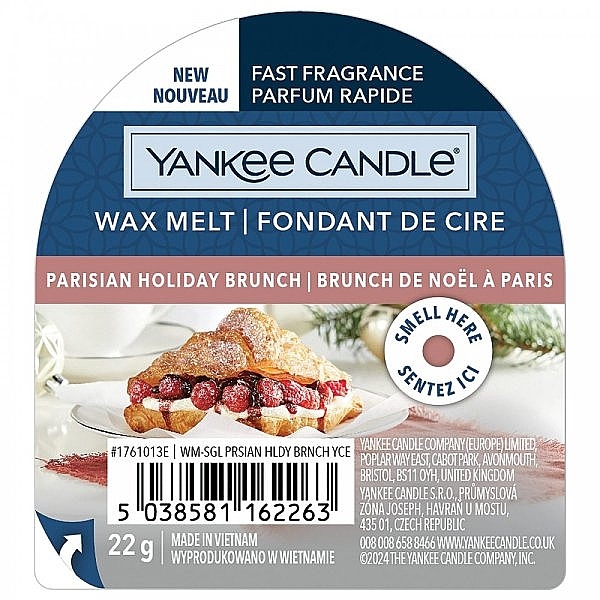 Scented Wax - Yankee Candle Wax Melt Parisian Holiday Brunch — photo N1