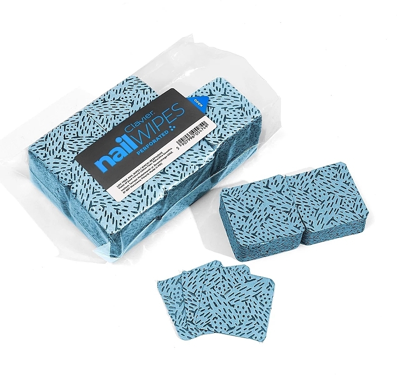 Nail Wipes, perforated blue, 600 pcs - Clavier Nail Wipes Perforared — photo N1
