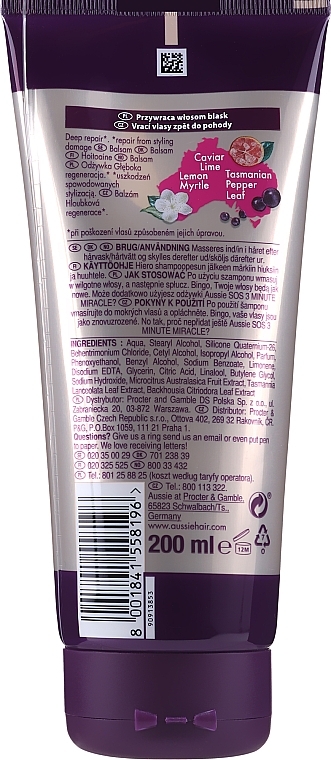 Damaged Hair Conditioner - Aussie SOS Kiss of Life Hair Conditioner — photo N43