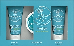 Fragrances, Perfumes, Cosmetics Set - Treets Traditions Energising Secrets (sh/gel/50ml + b/cr/50ml + b/scrub/125g)