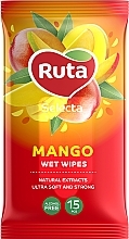 Fragrances, Perfumes, Cosmetics Wet Wipes with Exotic Mango - Ruta Selecta Mango