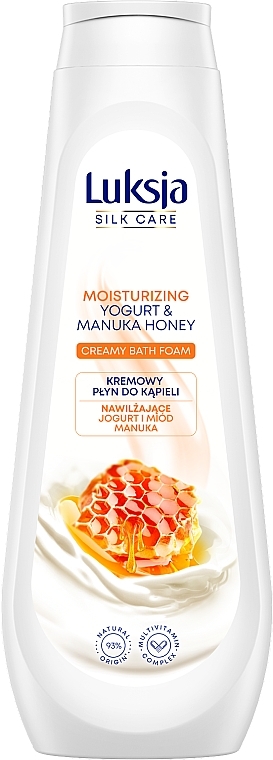 Bath Foam "Yogurt & Manuka Honey" - Luksja Silk Care Moisturizing Yogurt & Manuka Honey Creamy Bath Foam — photo N3