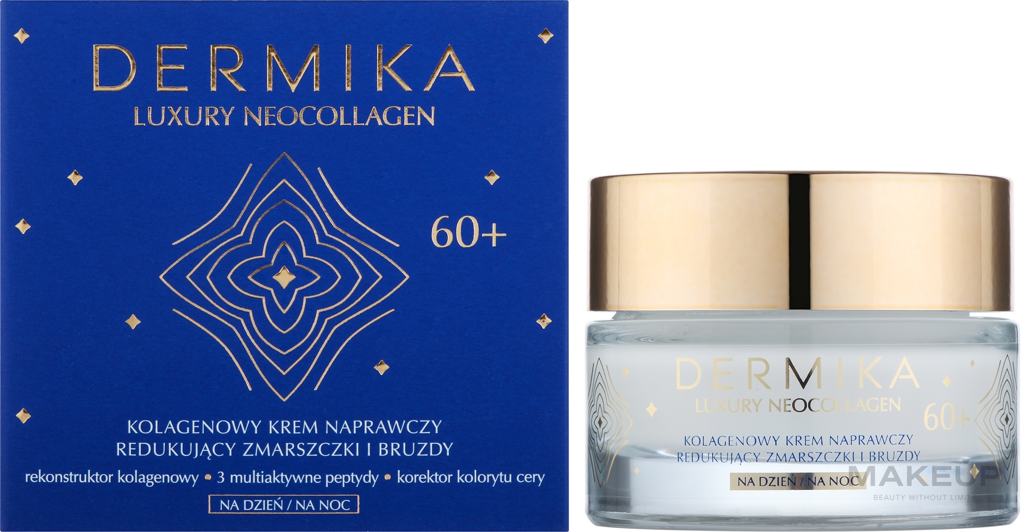 Repairing Anti-Wrinkle Collagen Cream - Dermika Luxury Neocollagen Day and Night Repair Cream 60+ — photo 50 ml