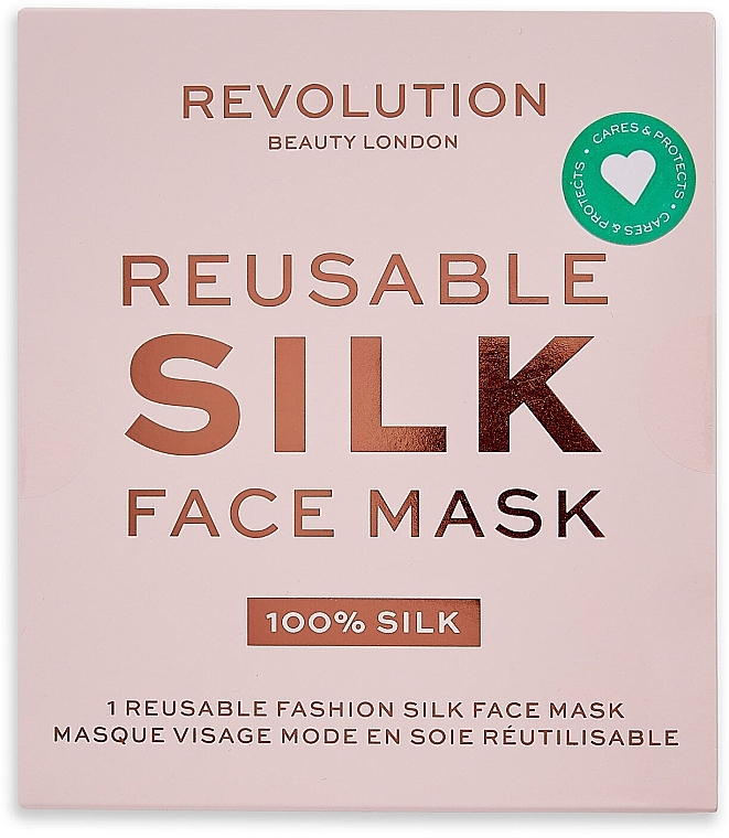 Protective Silk Face Mask, pink - Makeup Revolution Re-useable Fashion Silk Face Coverings Pink — photo N2