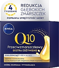 Fragrances, Perfumes, Cosmetics Anti-Wrinkle Night Cream for Dry Skin - Nivea Visage Q10 Power Extra SPF 15