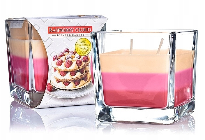 Scented Three-Layer Candle in Glass 'Raspberry Cloud' - Bispol Scented Candle Raspberry Cloud — photo N2