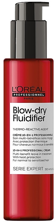 Heat Protection Cream - L'Oreal Professionnel Serie Expert Blow-Dry Fluidifier — photo N1