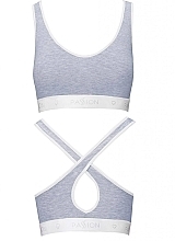 Cotton Top with Wide Straps, gray - Passion — photo N4