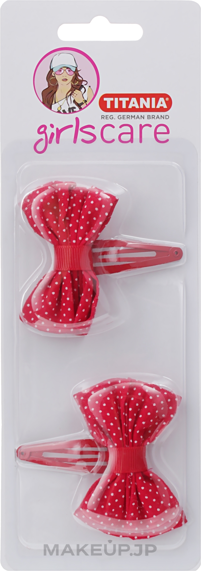 Hair Clip, red, 2 pcs - Titania — photo 2 szt.