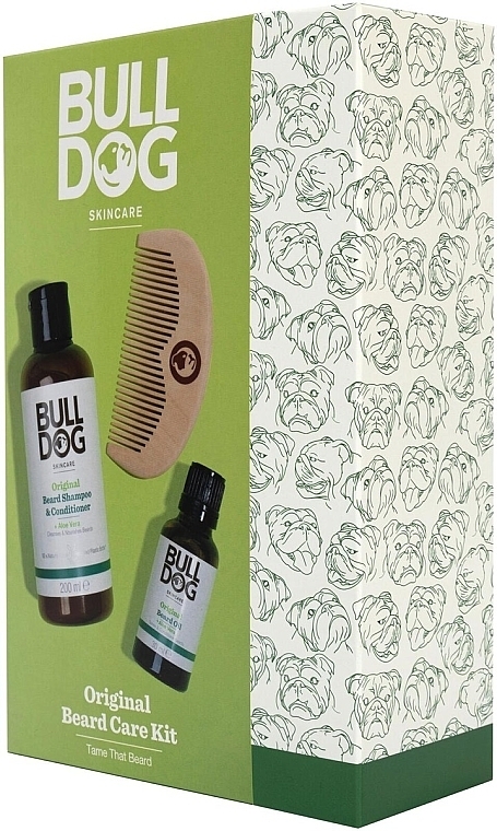 Set - Bulldog Skincare Original Beard Care Kit (bearg/shmp/200ml + bearg/oil/30ml + comb) — photo N1