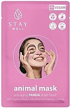 Fragrances, Perfumes, Cosmetics Anti-Aging Sheet Mask 'Panda' - Stay Well Animal Panda Anti-Aging Sheet Mask